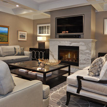 Transitional Living Room by Bruce Johnson & Associates Interior Design