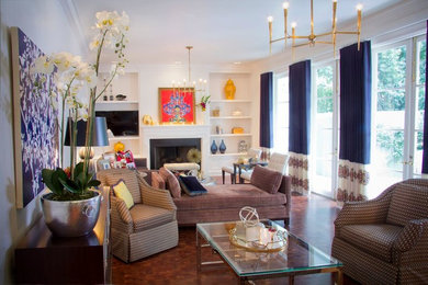 Living room - transitional living room idea in Austin