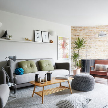 LIVING ROOM | Cool Greys, Muted Colours & Mid Century Pieces