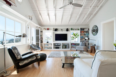 Inspiration for a nautical living room in Santa Barbara.