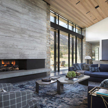 Living Room Custom Fire Place