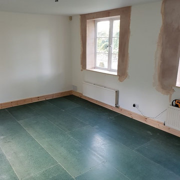 Living Room Damp Proofing and Refurbishment - Leominster
