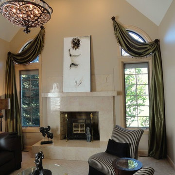 Living room drapery in Long Grove, IL