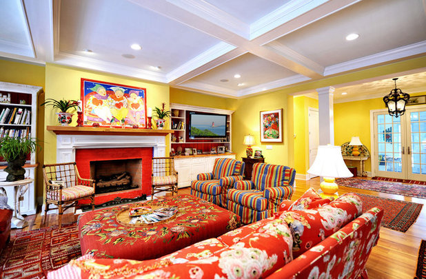 Eclectic Living Room by Echelon Custom Homes