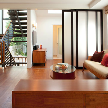 Living Room, Family Room & Stairs Beyond