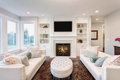 Living room - transitional living room idea in Other