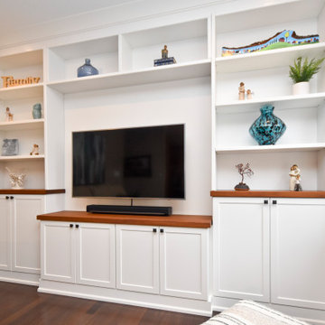Living Room Fireplace & Custom TV Unit Design