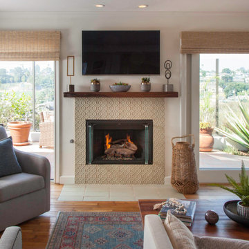 Living Room Fireplace and Outdoor Space