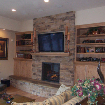 Living Room Fireplace - Palisade Custom Home