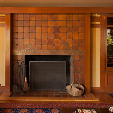 Living room fireplace restored