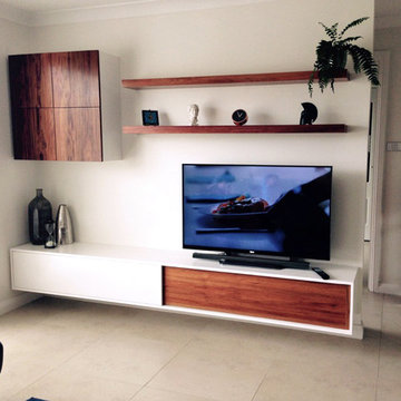 Living Room Floating TV Wall Unit