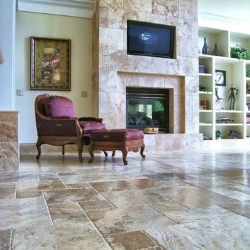 Living Room Flooring and Fireplace Surround