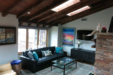 Living room - rustic living room idea in Orange County