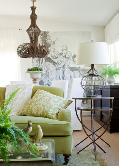 Eclectic Living Room by Lauren Liess Interiors