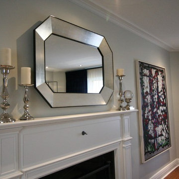 LIVING ROOM mirror above fireplace