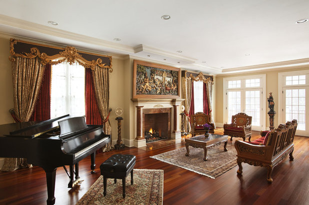 Traditional Living Room by Prestige Custom Building & Construction, Inc.