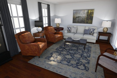 Inspiration for a transitional living room remodel in Bridgeport