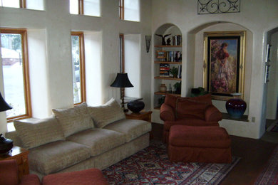 Living room - mediterranean living room idea in Dallas