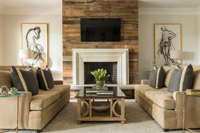 Inspiration for a transitional living room remodel in Little Rock