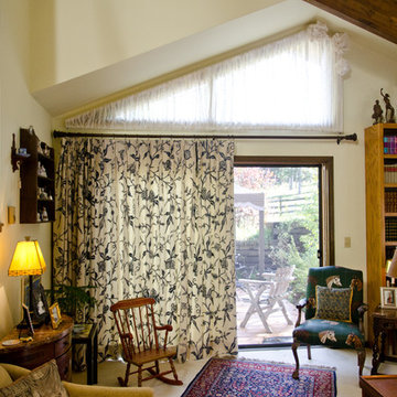 Living Room Tall Window Treatment