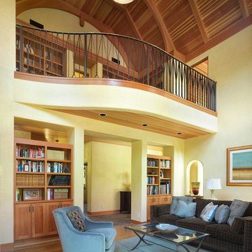 Living room to second floor library