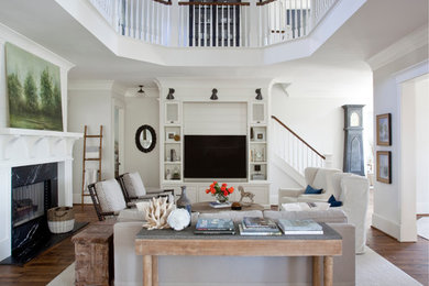 Inspiration for a transitional living room remodel in Atlanta