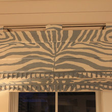 Roman Blinds hung on rods