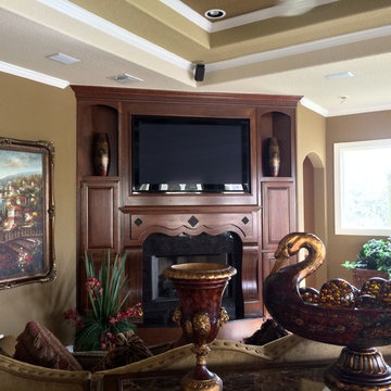 Living Room TV with in ceiling surround sound