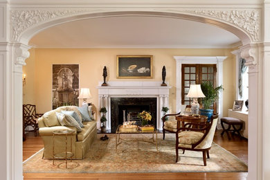 Inspiration for a mid-sized timeless formal and open concept living room remodel in Philadelphia