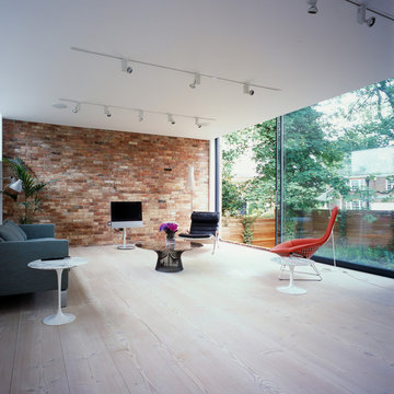 Living room with Dinesen flooring
