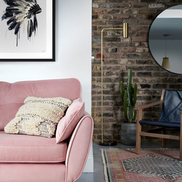 Living Room With Exposed Brick Wall by French Connection - AW '17 Collect