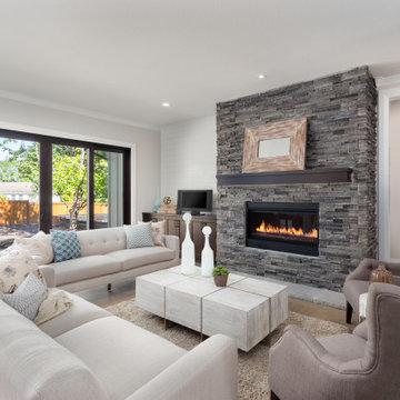 Living Room with Fireplace | Thousand Oaks | Complete Remodel