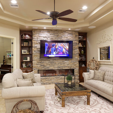 Living Room with Music Room beyond