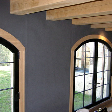 Living room with oak beams