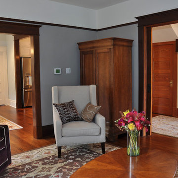 Living Room with Original Hardwood
