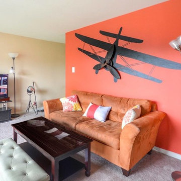 Living room with plane