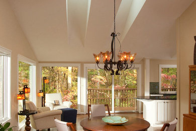 Living room with Skylights