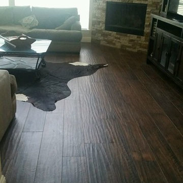 Living Room Wood Flooring in North Texas