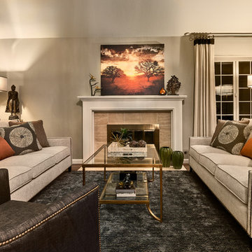 Living spaces - neutral and earthy with a pop of color