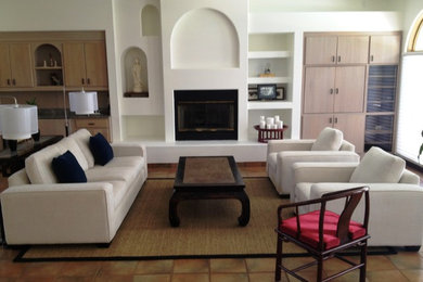 Inspiration for a contemporary living room remodel in Albuquerque