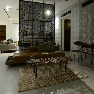 Réalisation d'un salon style shabby chic.