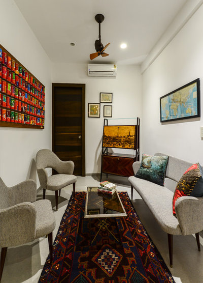 Eclectic Family Room by Aamir and Hameeda Associates