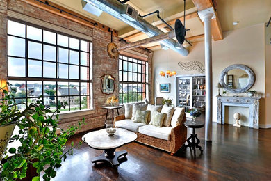 Example of an urban living room design in Boston