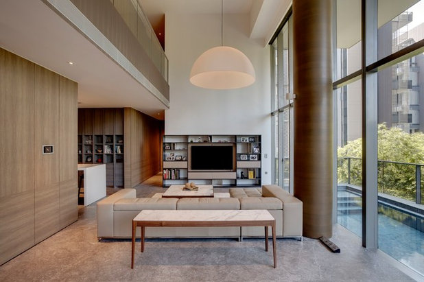 Contemporary Family Room by Lim Ai Tiong (LATO) Design