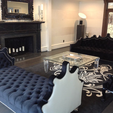Long Island Black & White Living Room