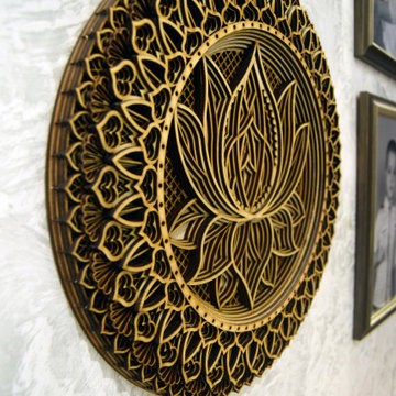 Lotus Flower Mandala, Colored Mandala, Nice Wooden Wall Hanging 5