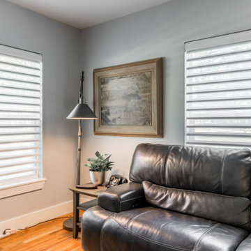 Lowered and Open Hunter Douglas Pirouette Window Shadings with PowerView®