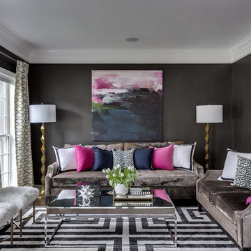 Luxe Drama Living Room by GreyHunt Interiors