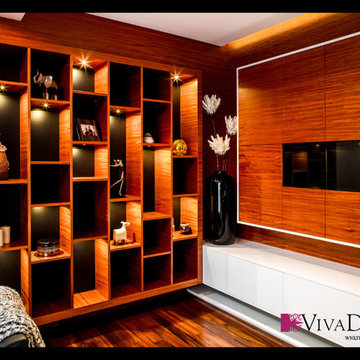 Luxurious interiors with wood in main role...