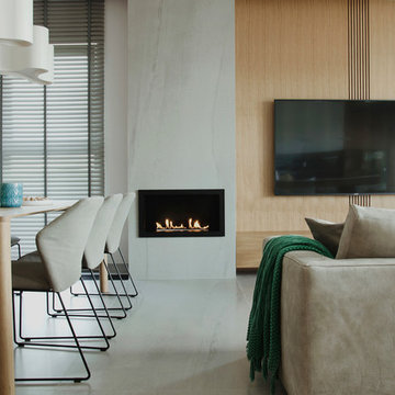 Luxury ribbon fireplaces and art design bio fires in most stunning interiors